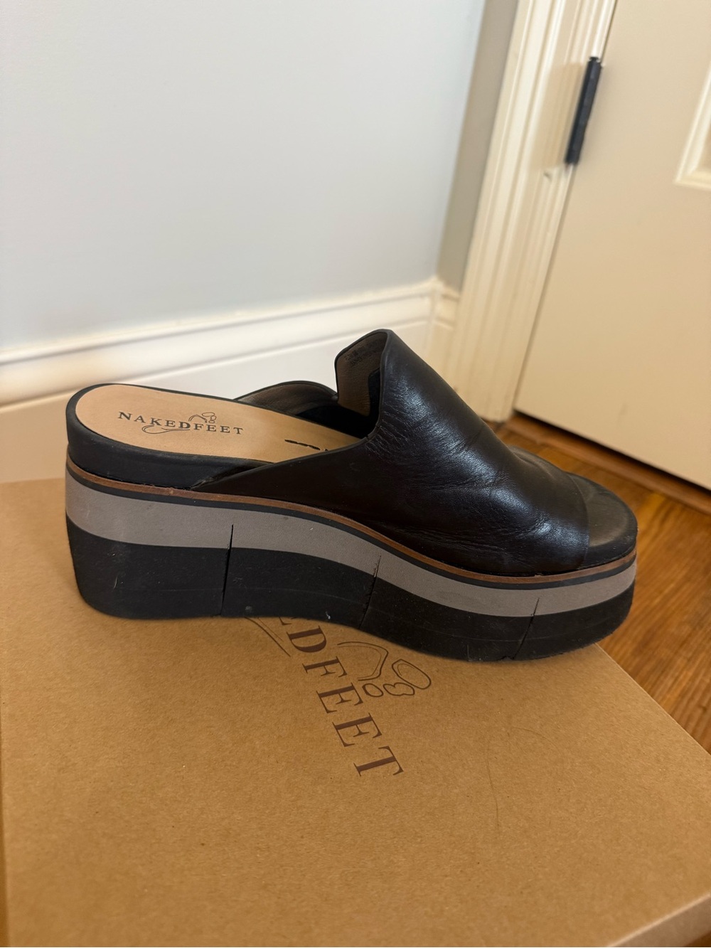 NAKED FEET - FLOW in BLACK Heeled Sandals - Picture 6 of 10